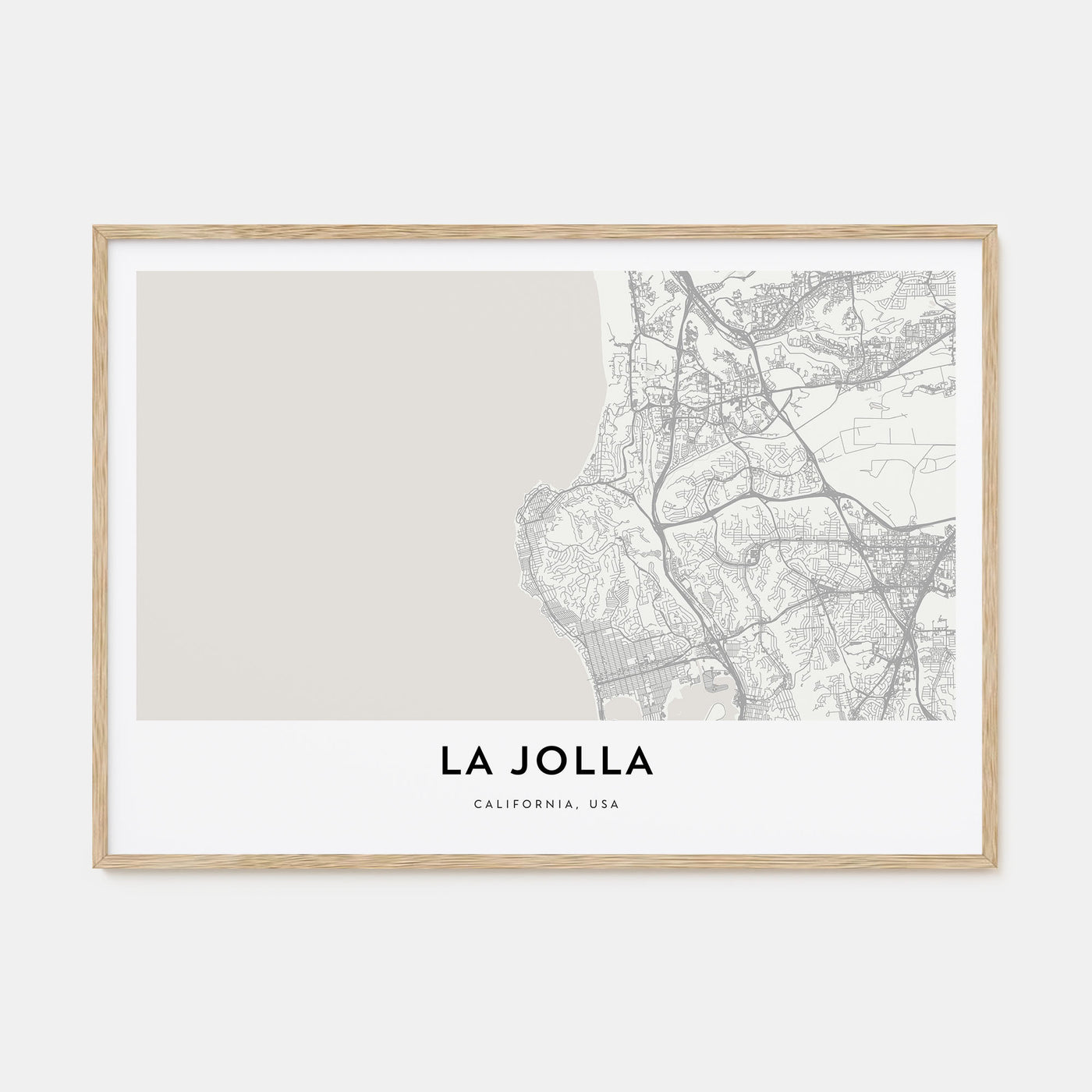 La Jolla Map Landscape Poster