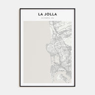 La Jolla Map Portrait Poster