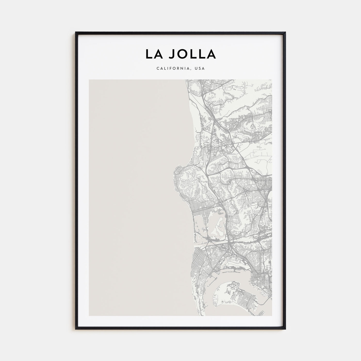 La Jolla Map Portrait Poster