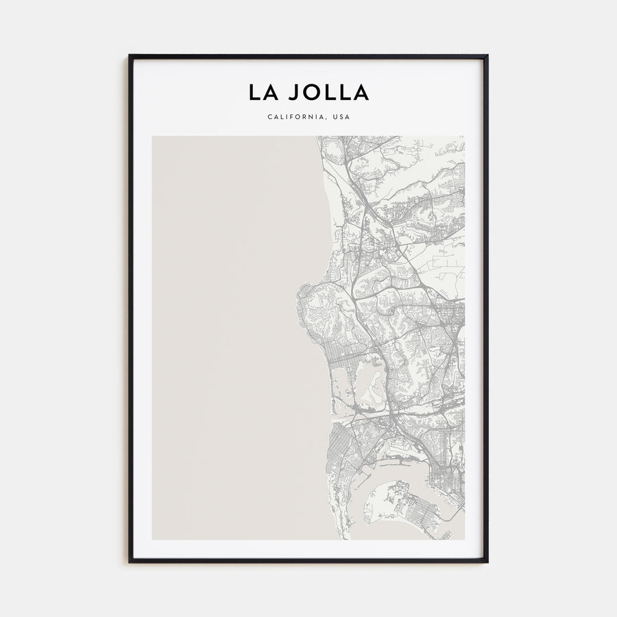 La Jolla Map Portrait Poster