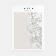 La Jolla Map Portrait Poster