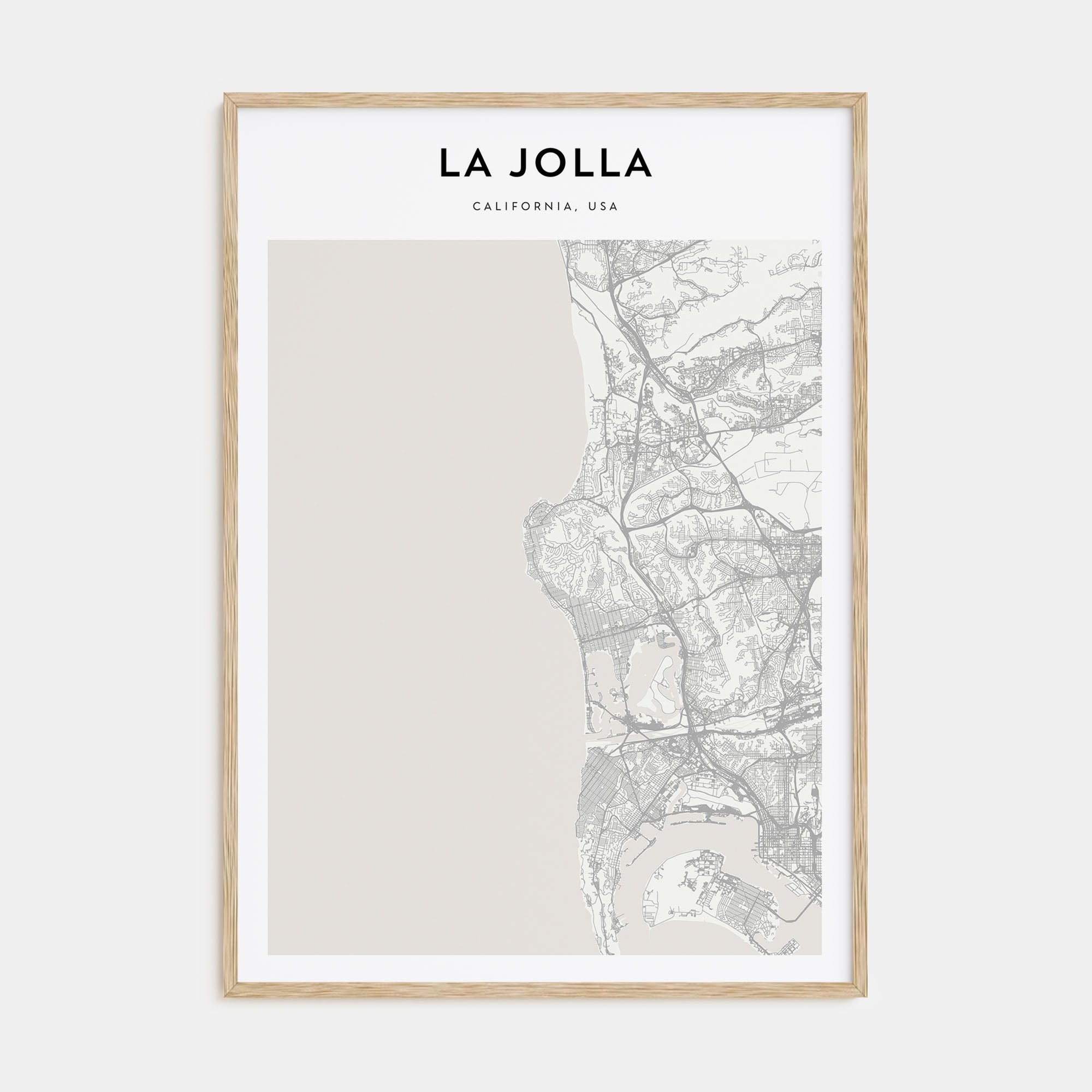 La Jolla Map Portrait Poster
