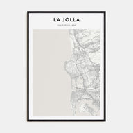 La Jolla Map Portrait Poster