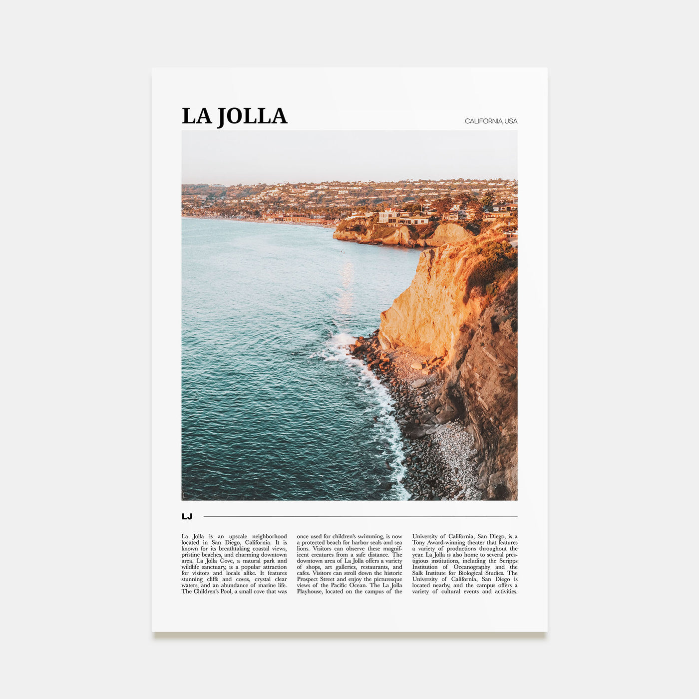 La Jolla Travel Color No 1 Poster