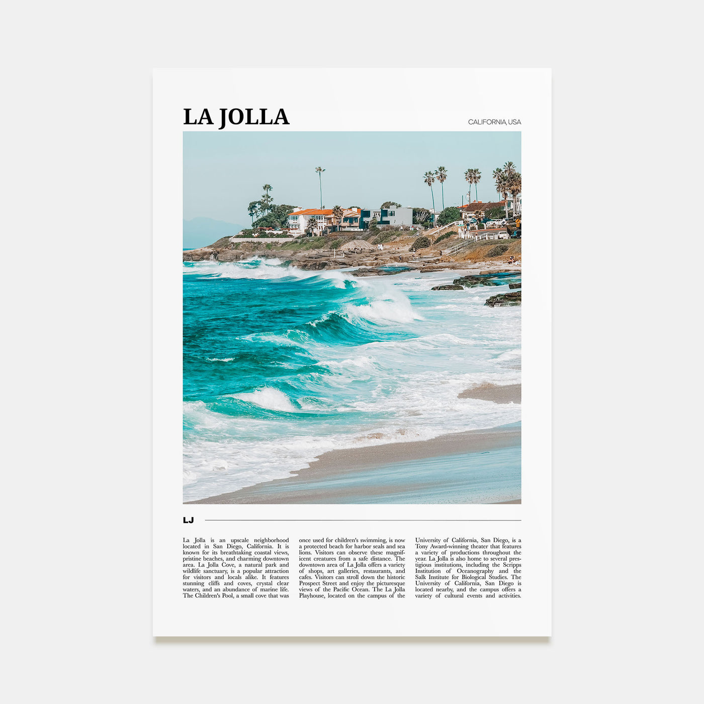La Jolla Travel Color No 2 Poster
