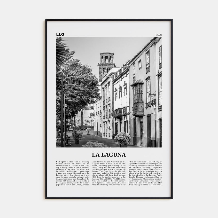 La Laguna Travel B&W Poster
