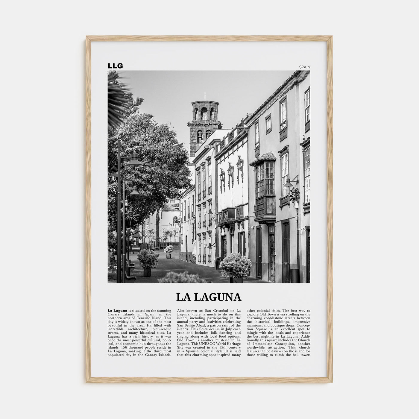 La Laguna Travel B&W Poster