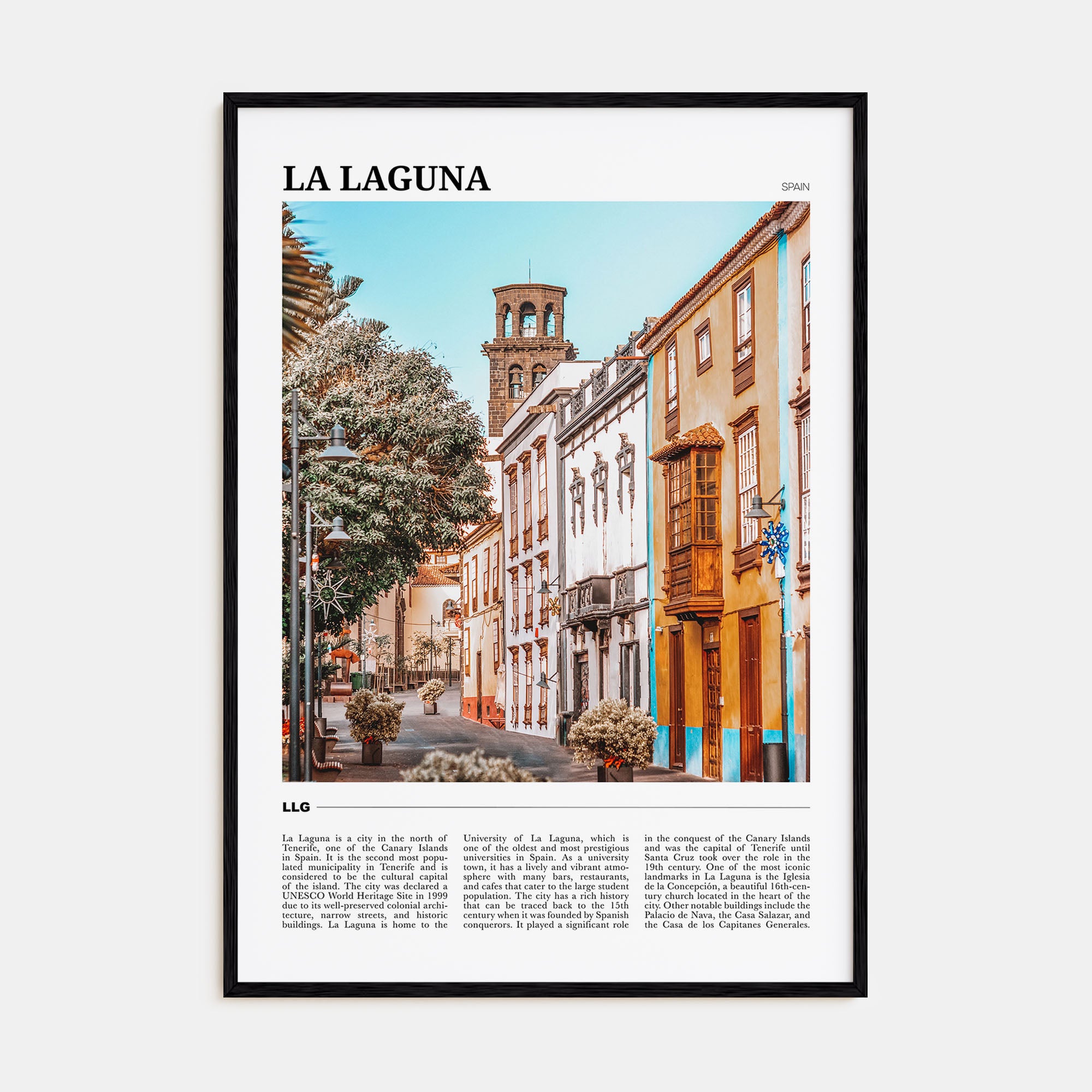 La Laguna Travel Color Poster
