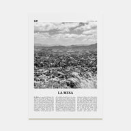 La Mesa Travel B&W Poster