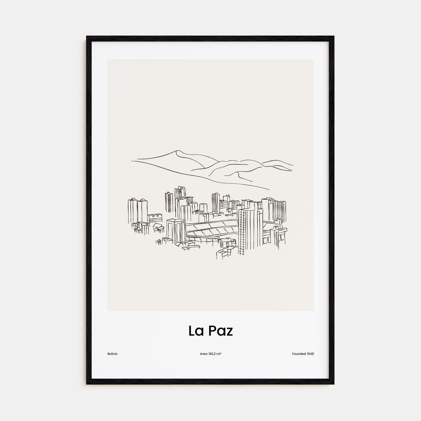 La Paz Drawn Poster