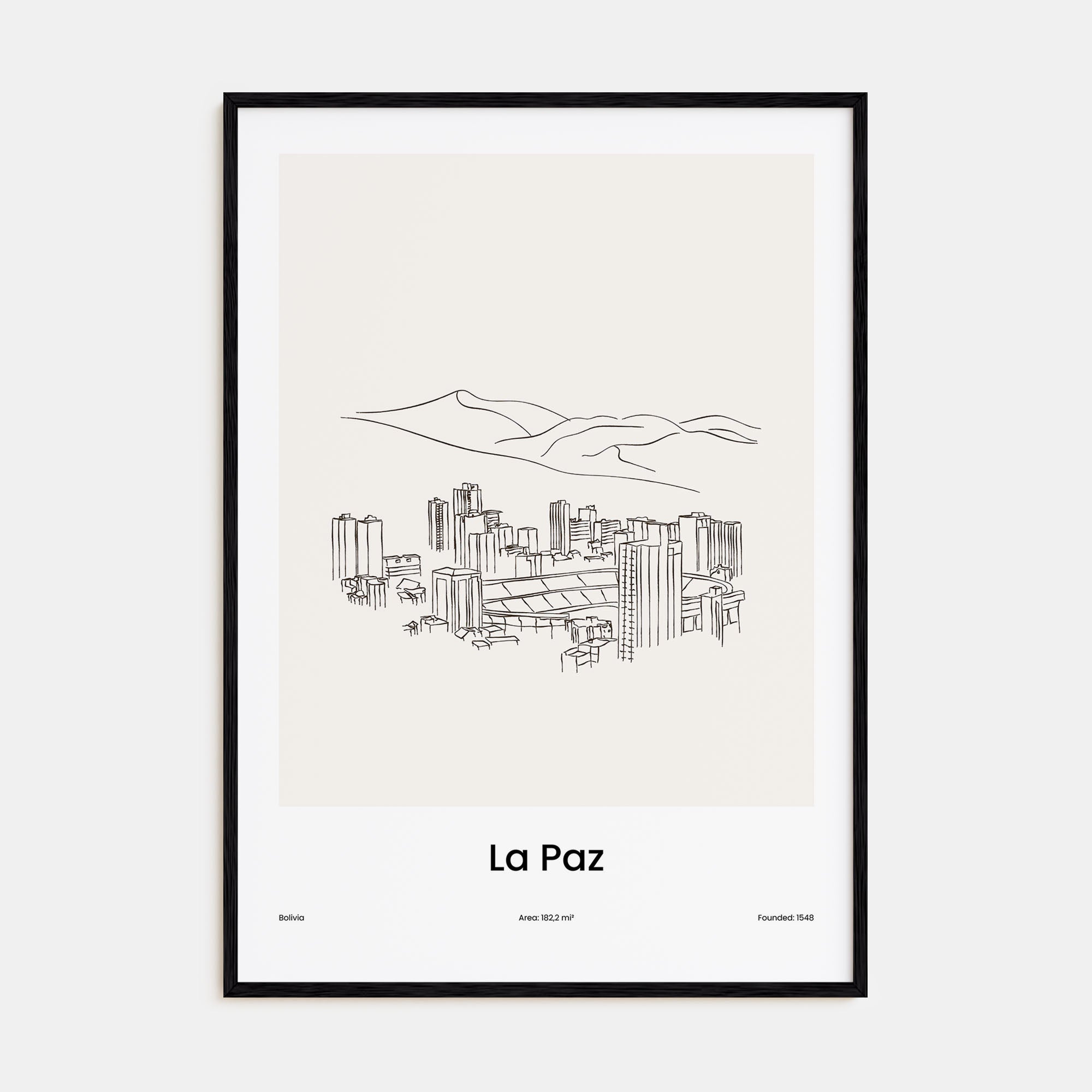 La Paz Drawn Poster
