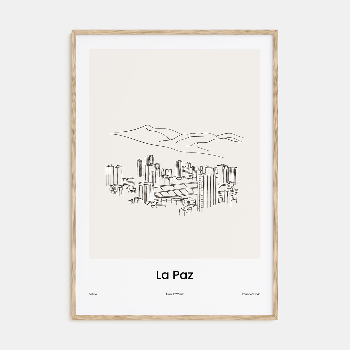 La Paz Drawn Poster