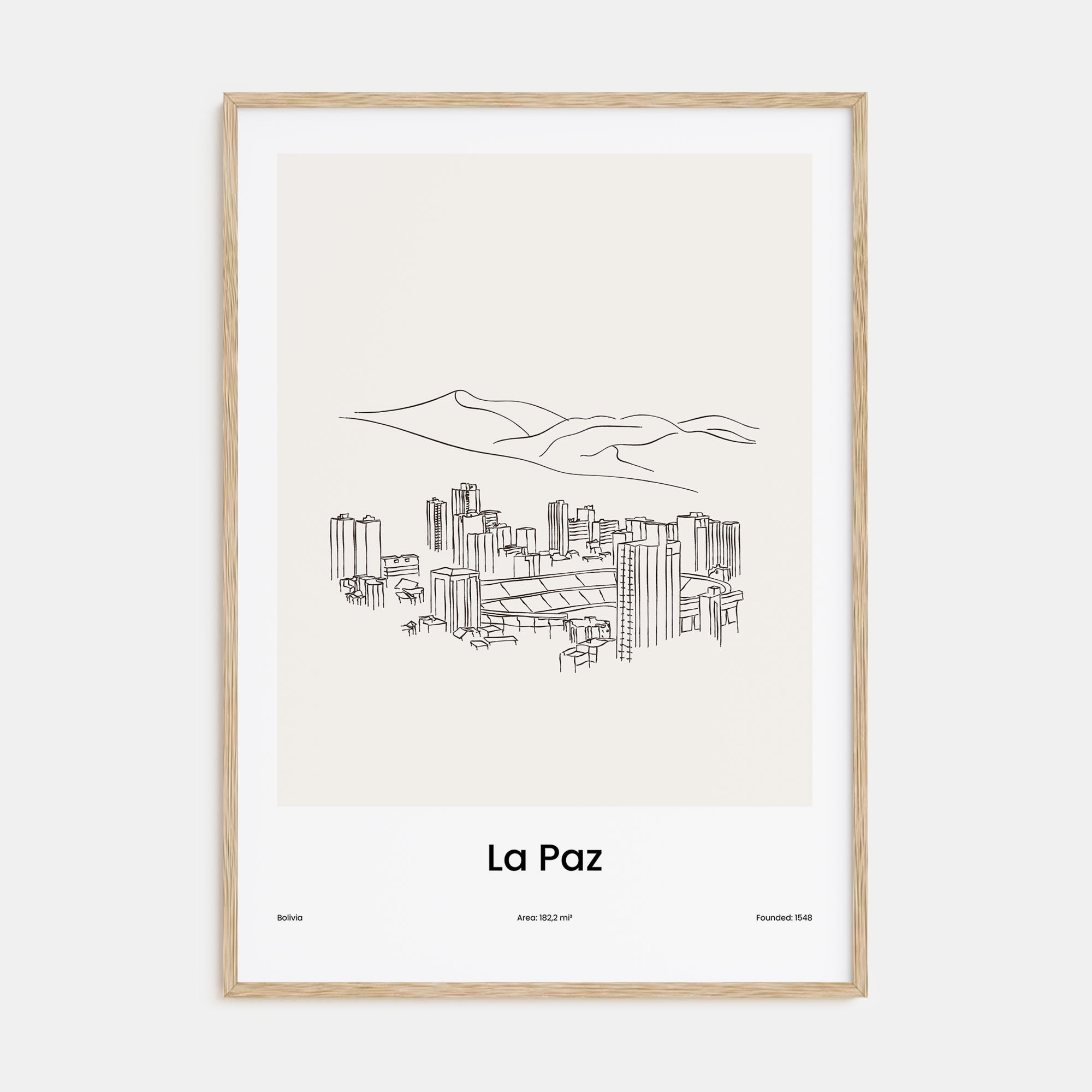 La Paz Drawn Poster