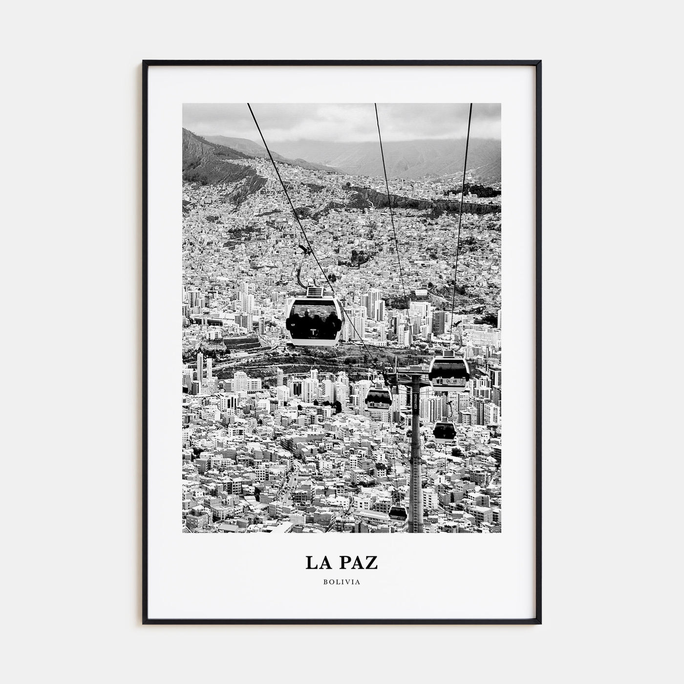 La Paz Portrait B&W Poster