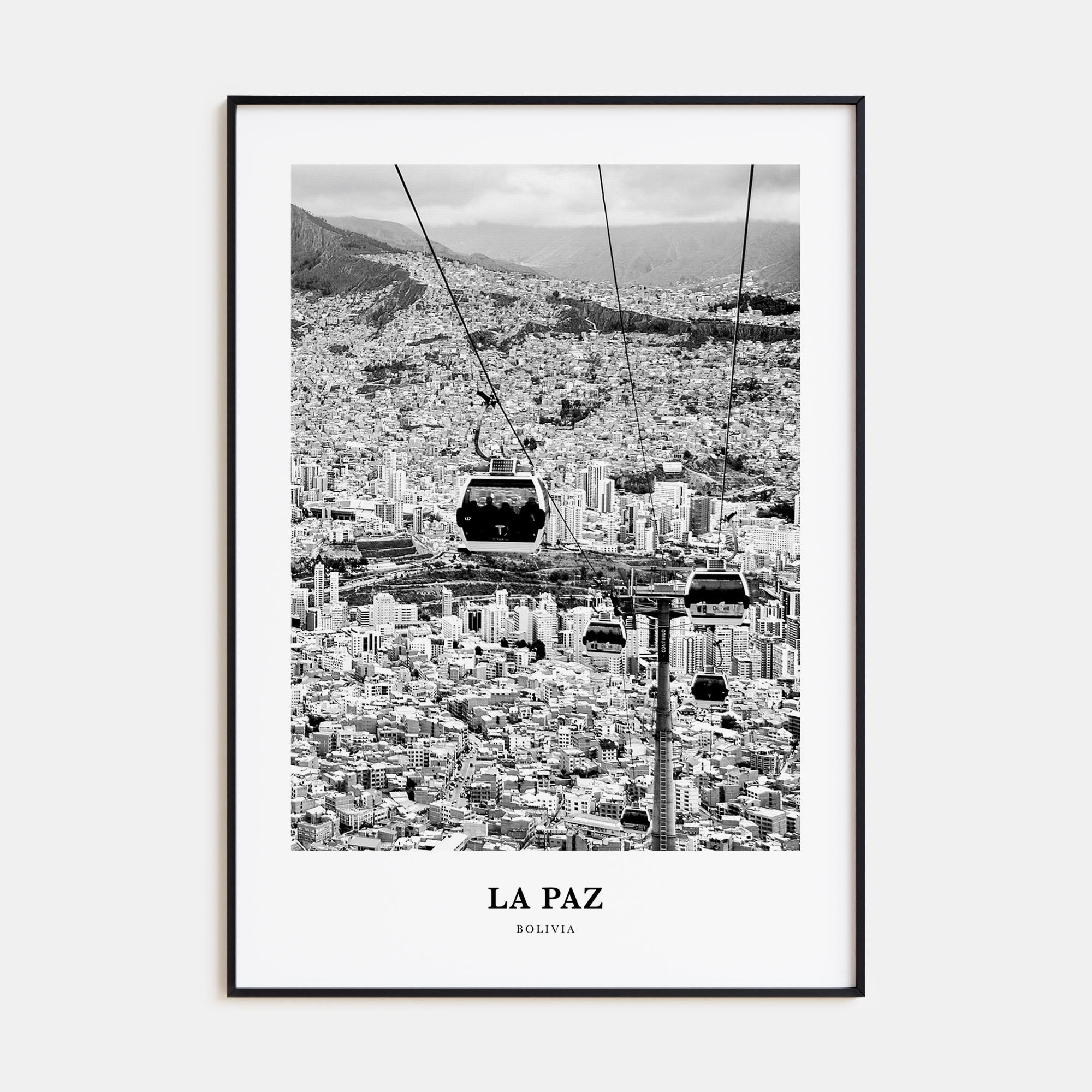 La Paz Portrait B&W Poster