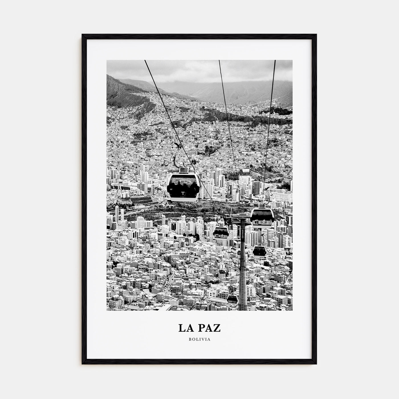 La Paz Portrait B&W Poster