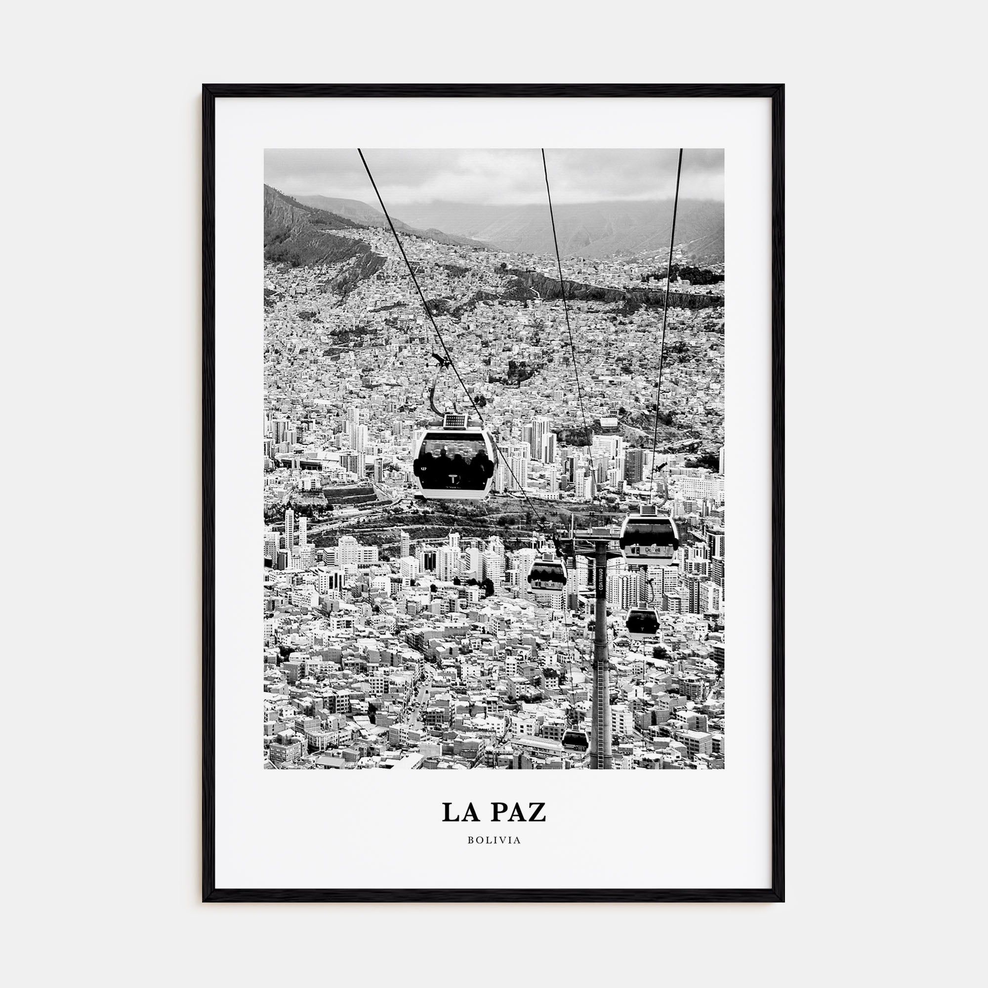 La Paz Portrait B&W Poster