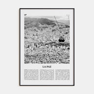 La Paz Travel B&W Poster
