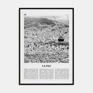 La Paz Travel B&W Poster