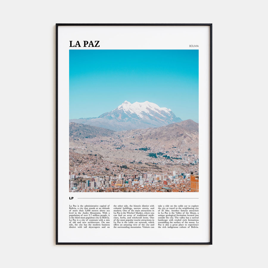 La Paz Travel Color Poster