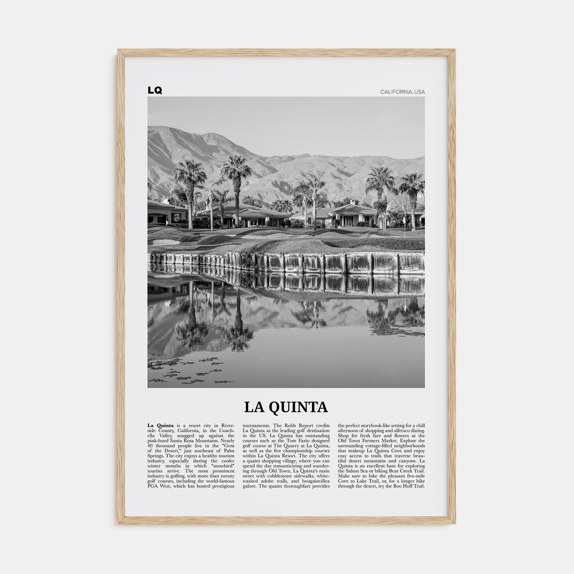 La Quinta Travel B&W No 2 Poster