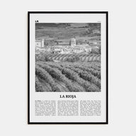 La Rioja Travel B&W Poster