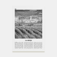 La Rioja Travel B&W Poster