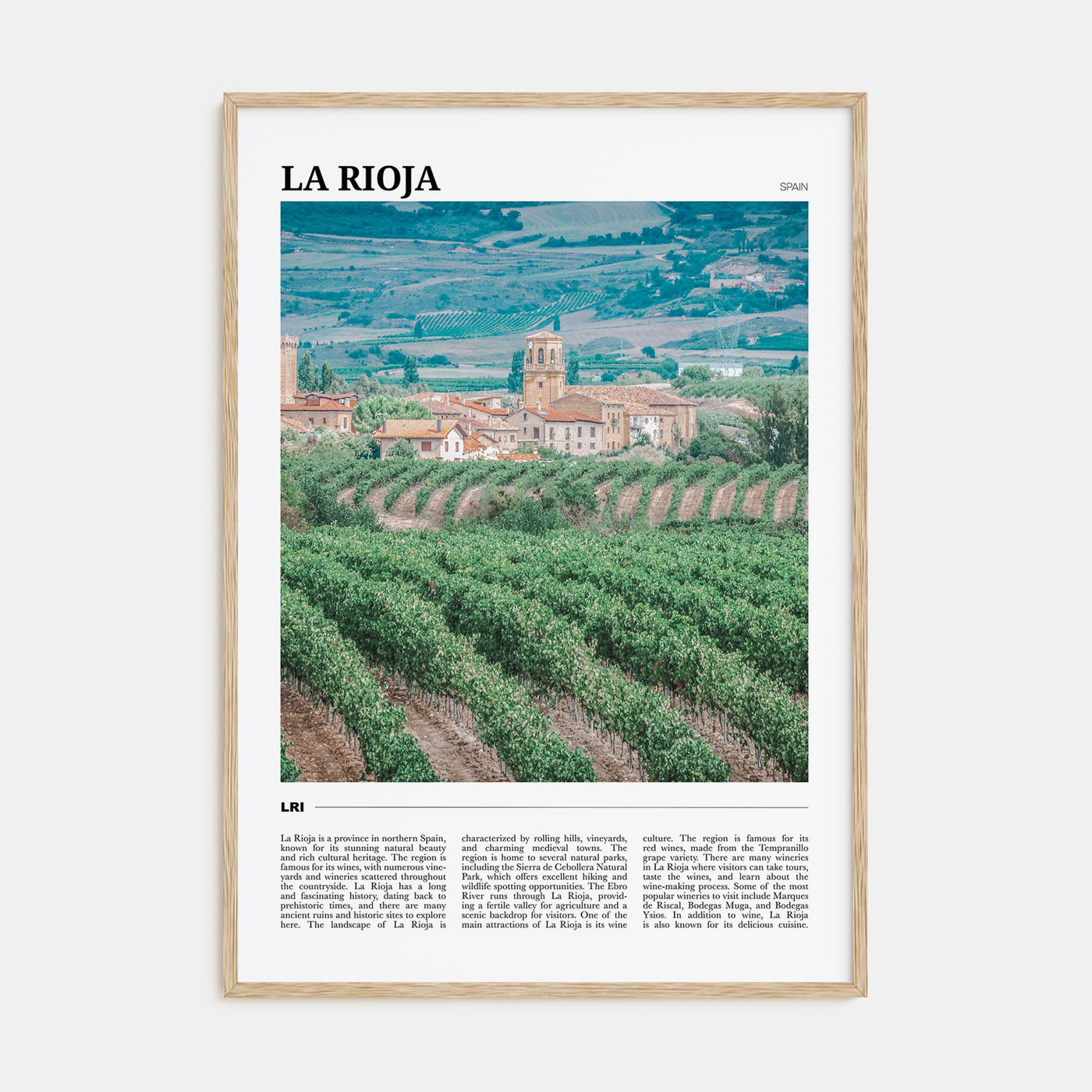 La Rioja Travel Color Poster