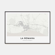 La Romana Map Landscape Poster