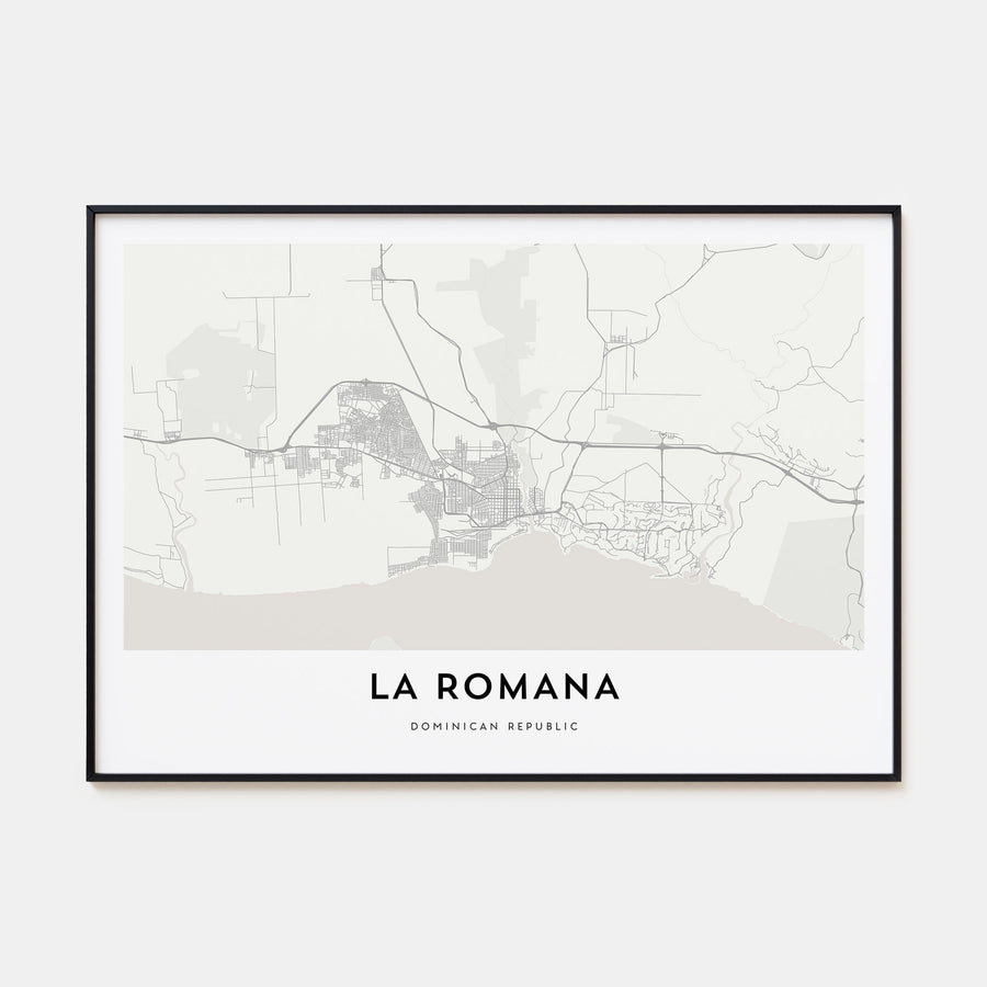 La Romana Map Landscape Poster