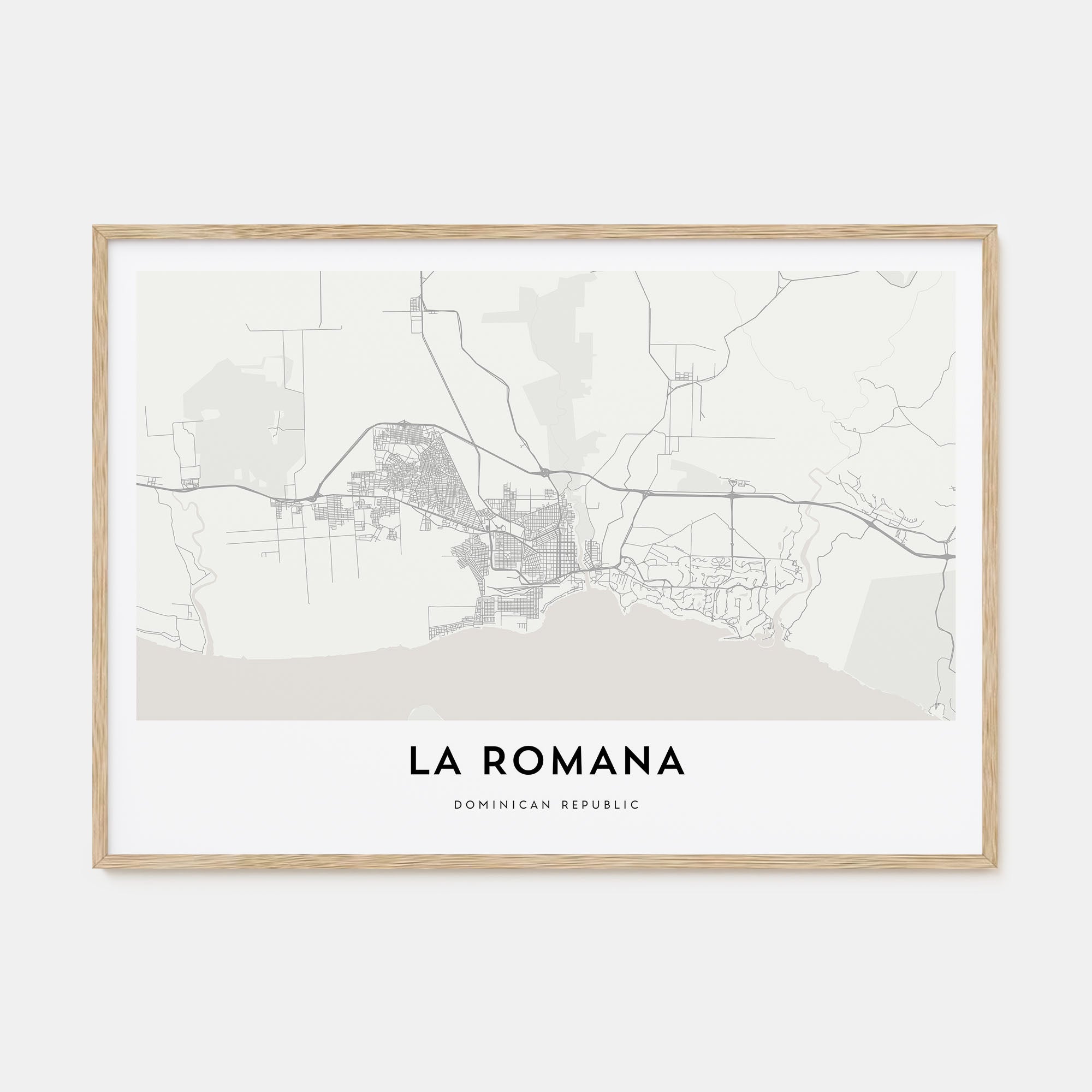 La Romana Map Landscape Poster