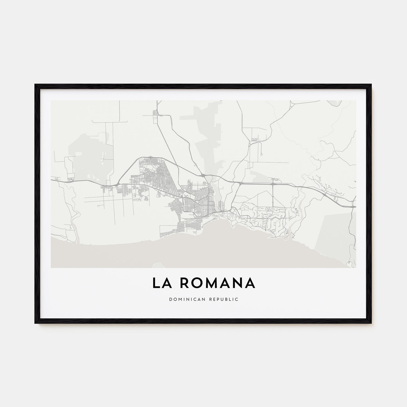 La Romana Map Landscape Poster