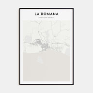 La Romana Map Portrait Poster