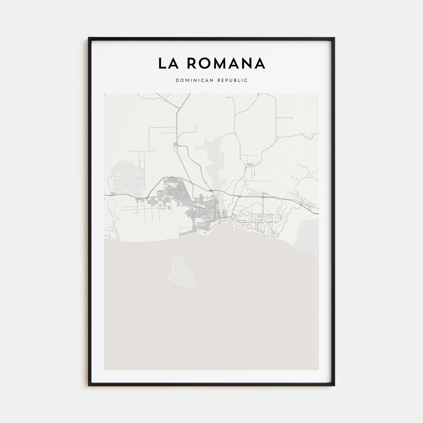 La Romana Map Portrait Poster