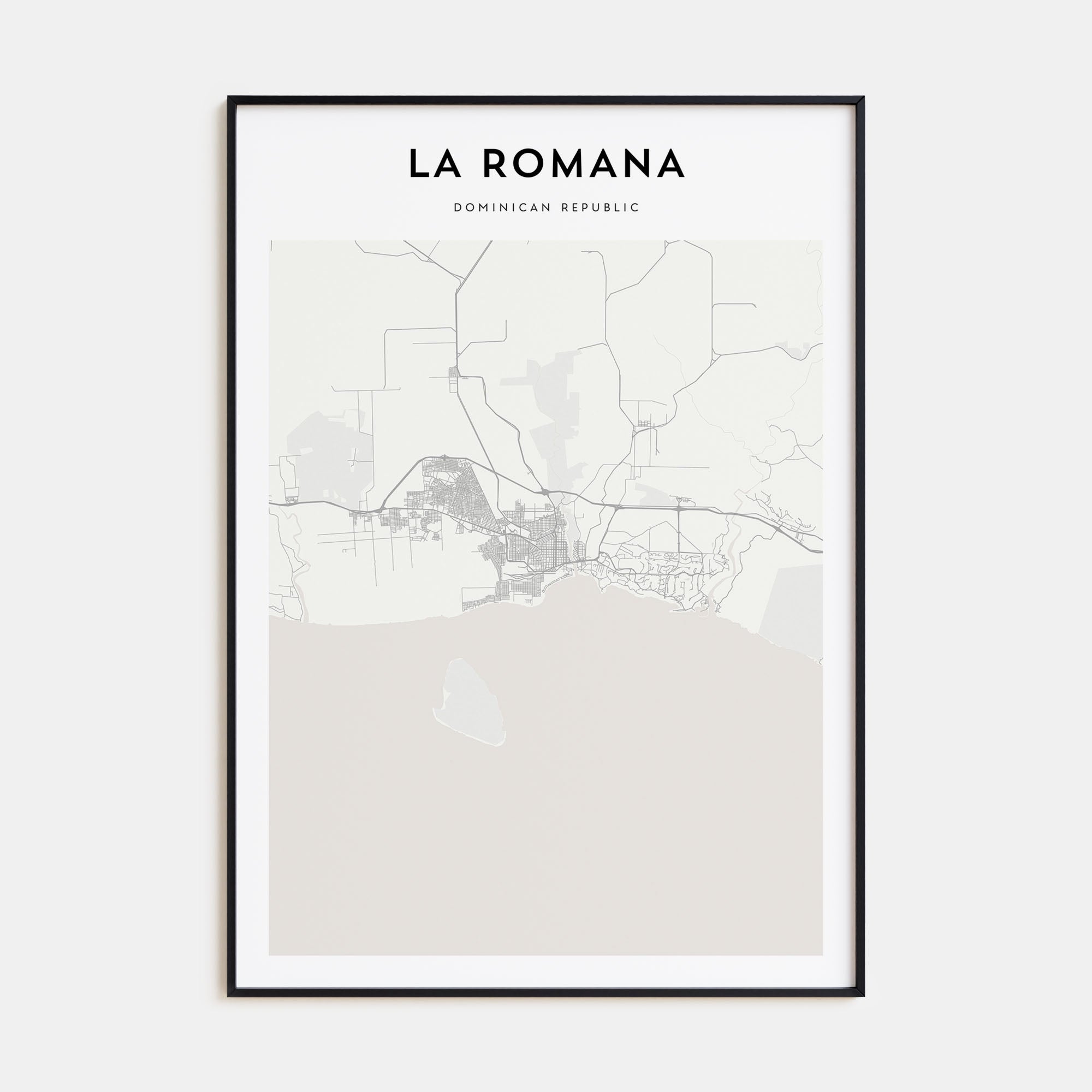 La Romana Map Portrait Poster