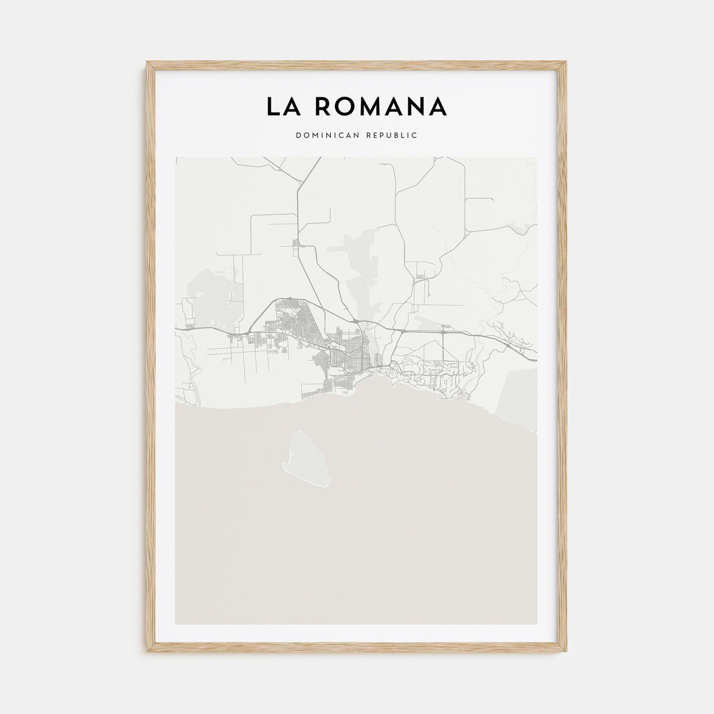 La Romana Map Portrait Poster