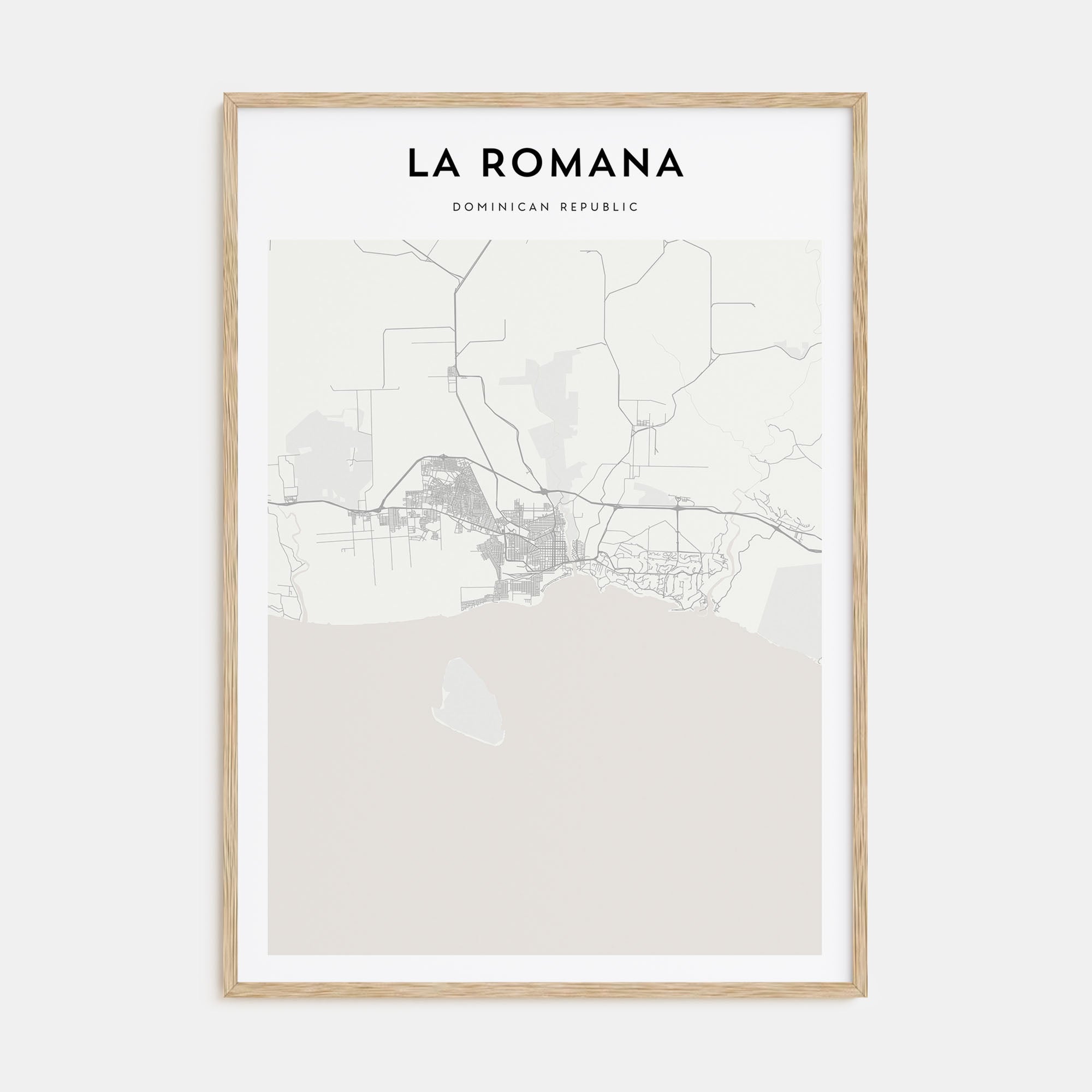 La Romana Map Portrait Poster