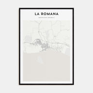 La Romana Map Portrait Poster