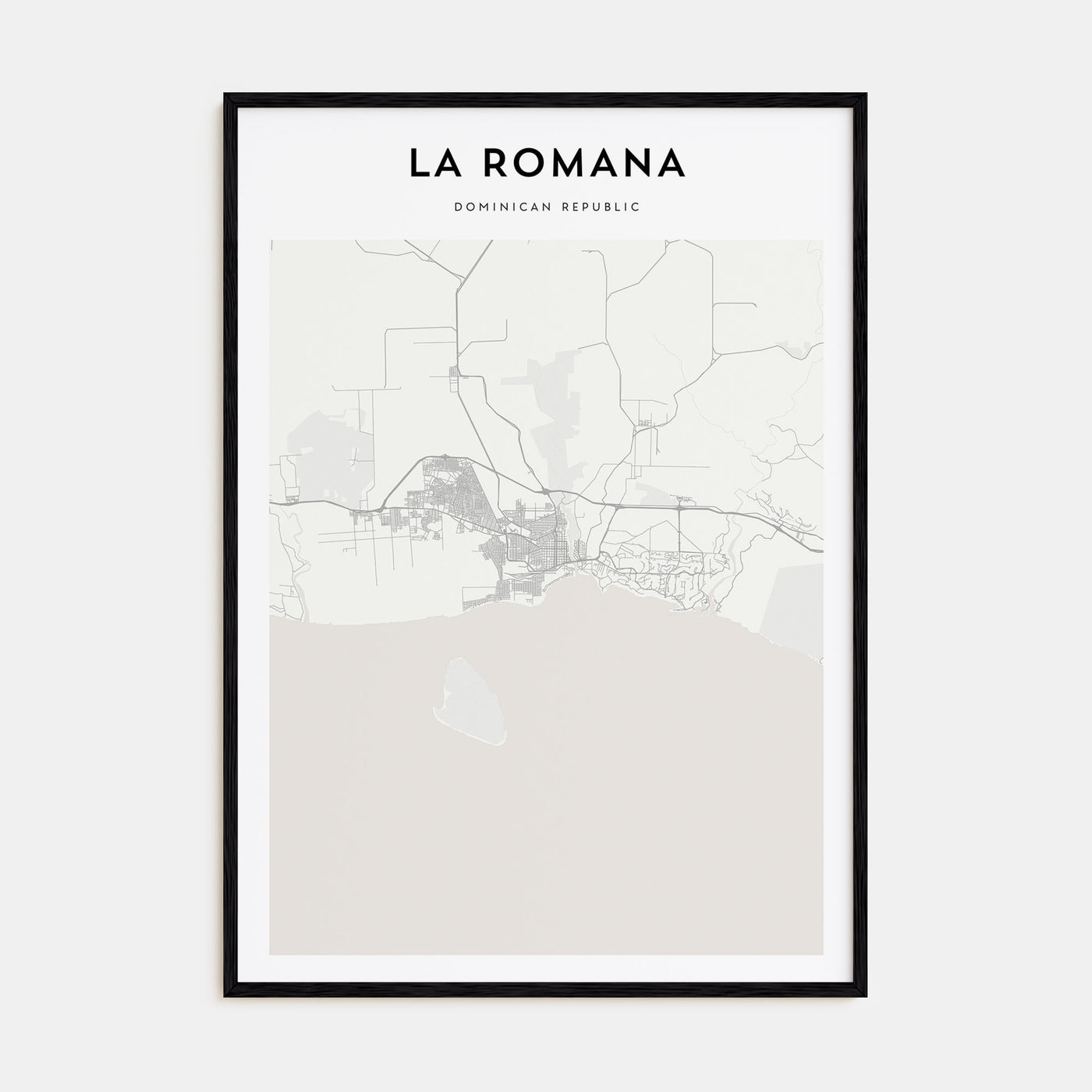 La Romana Map Portrait Poster