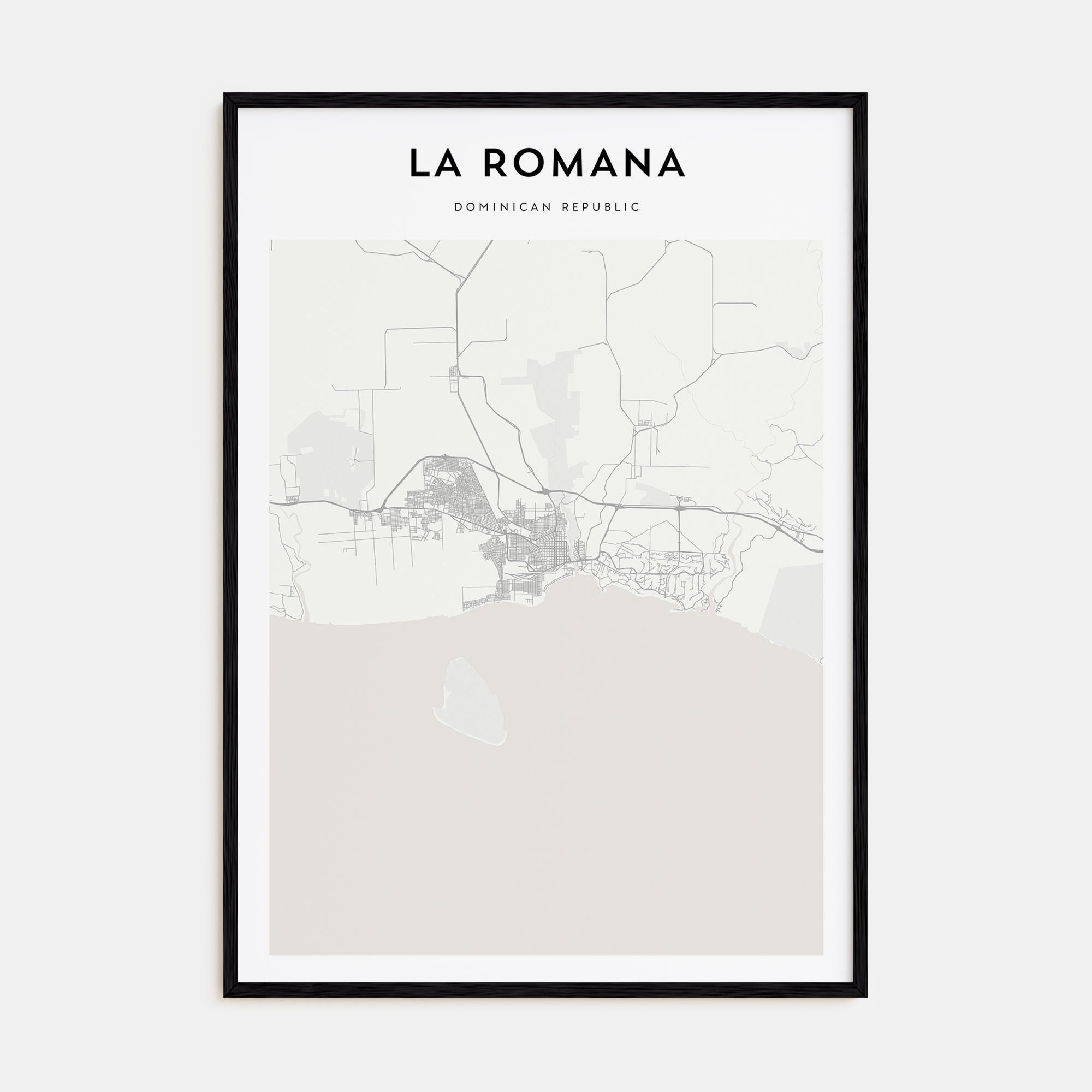 La Romana Map Portrait Poster