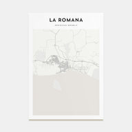 La Romana Map Portrait Poster