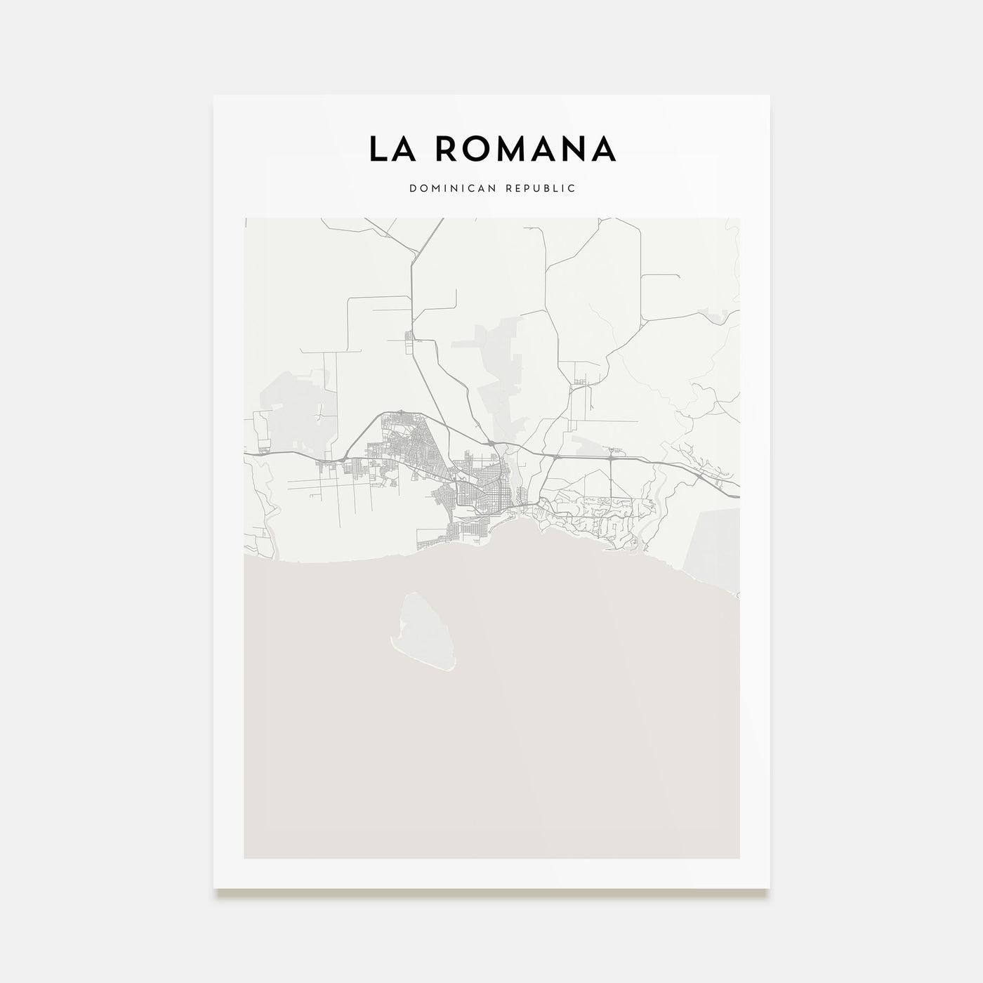 La Romana Map Portrait Poster