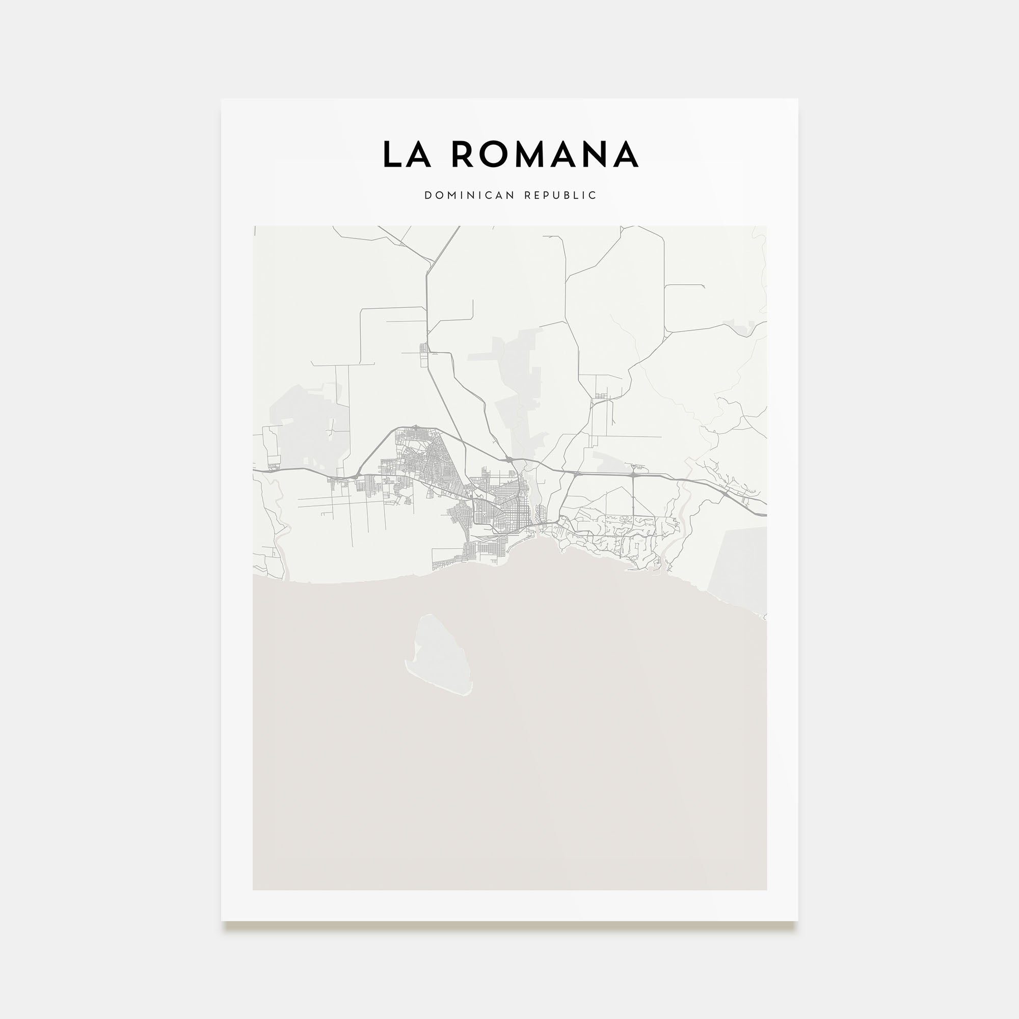 La Romana Map Portrait Poster