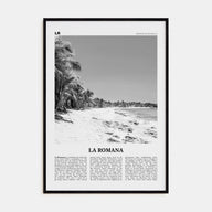 La Romana Travel B&W Poster