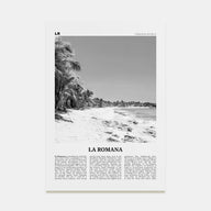 La Romana Travel B&W Poster