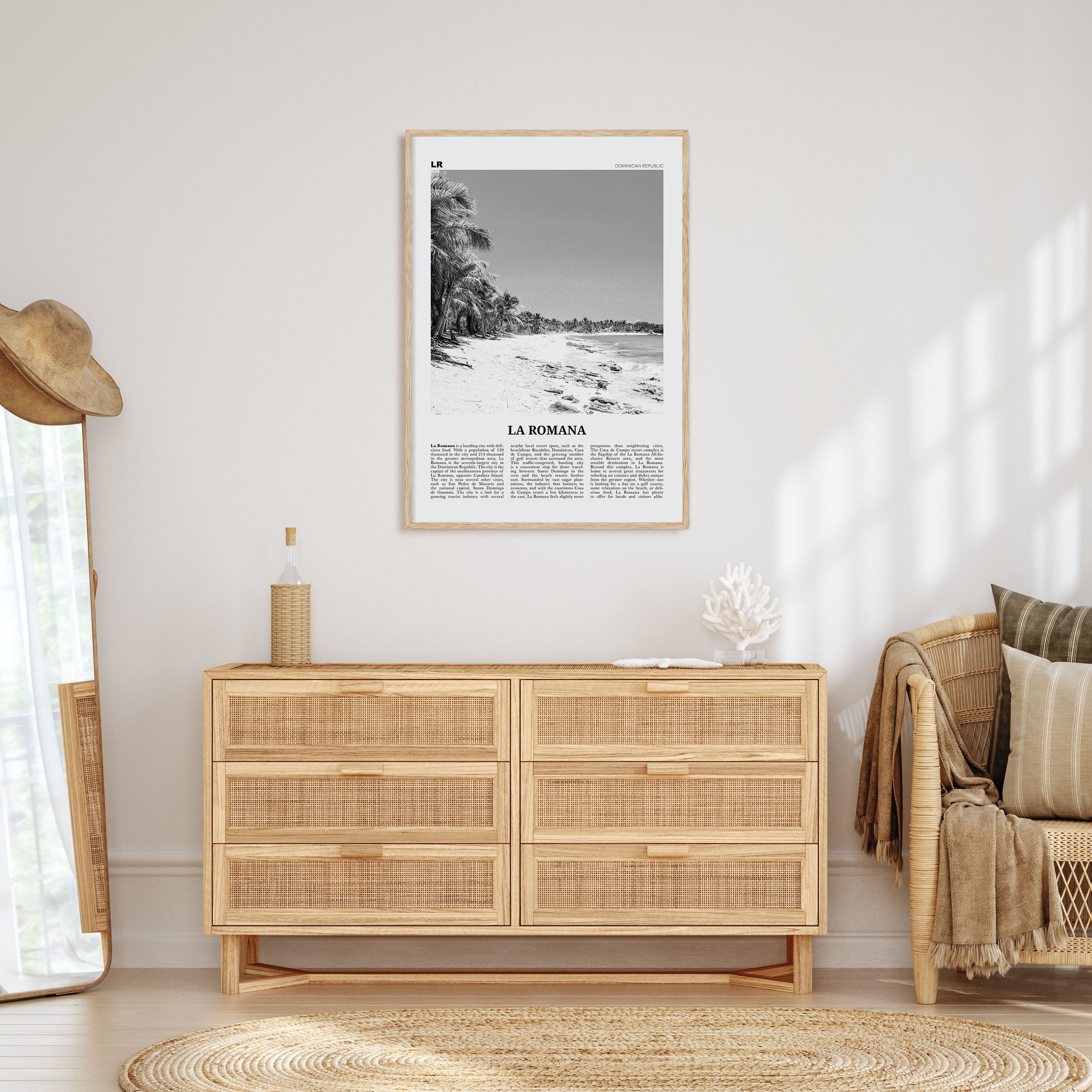 La Romana Travel B&W Poster