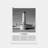 La Serena Travel B&W Poster