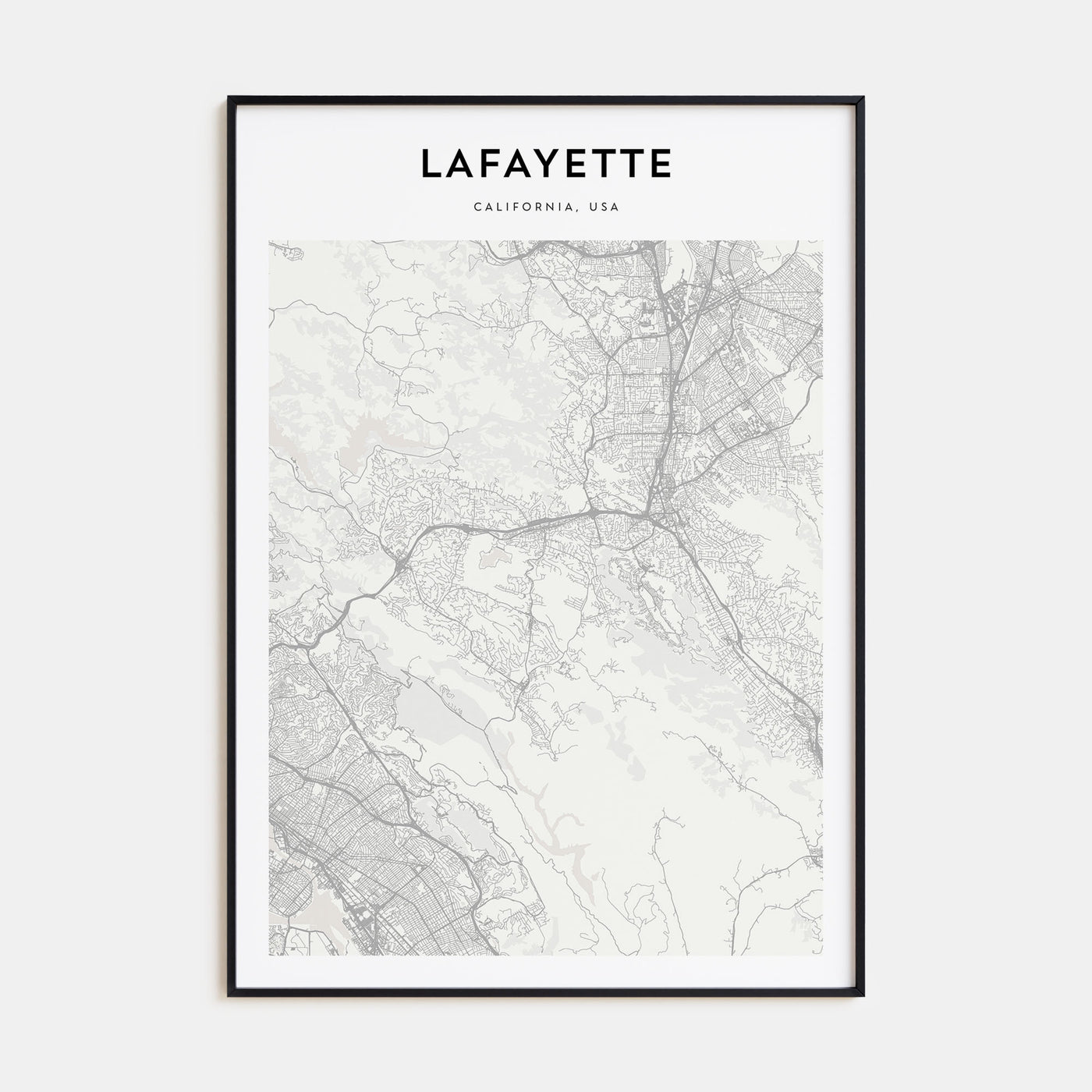 Lafayette, California Map Portrait Poster