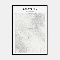Lafayette, California Map Portrait Poster