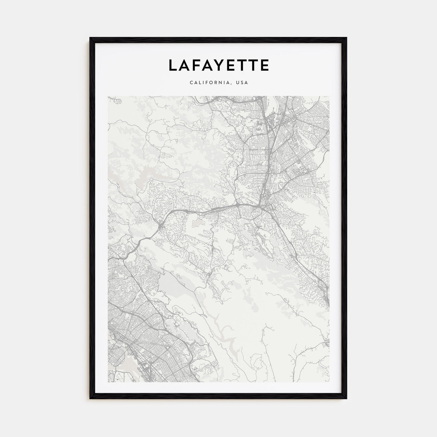 Lafayette, California Map Portrait Poster